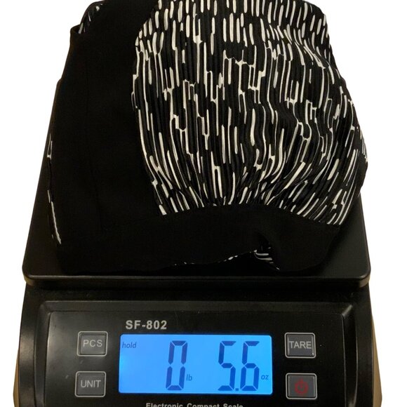 Petite Sophisticates Women's long sleeve v neck black/white top/blouse tie in th - Picture 5 of 5